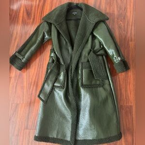 PLT Cozy Green Trench Coat